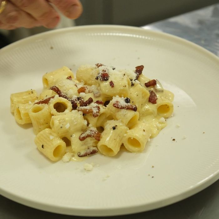 Rigatoni with guanciale, pecorino and black pepper